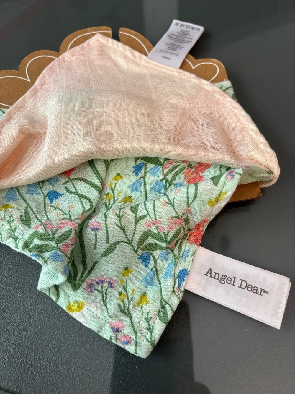 Angel Dear Pastel Pineapple Bandana Bib - Pink, Yellow & Mint- set of two